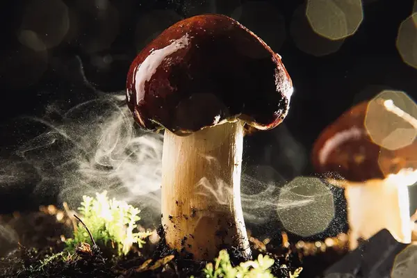 پخش دم هاگ از یک قارچ