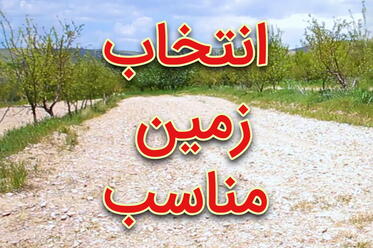 انتخاب زمین مناسب باغ میوه